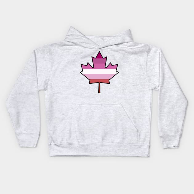 Maple Leaf Lesbian Pride! Kids Hoodie by somekindofguru